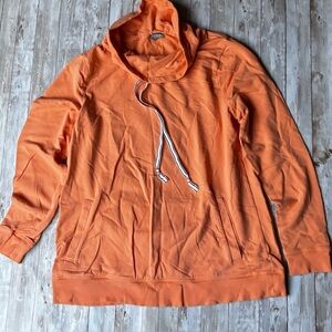 Talbots Women’s Vibrant Sherbet Orange Cowl Neck Sweater